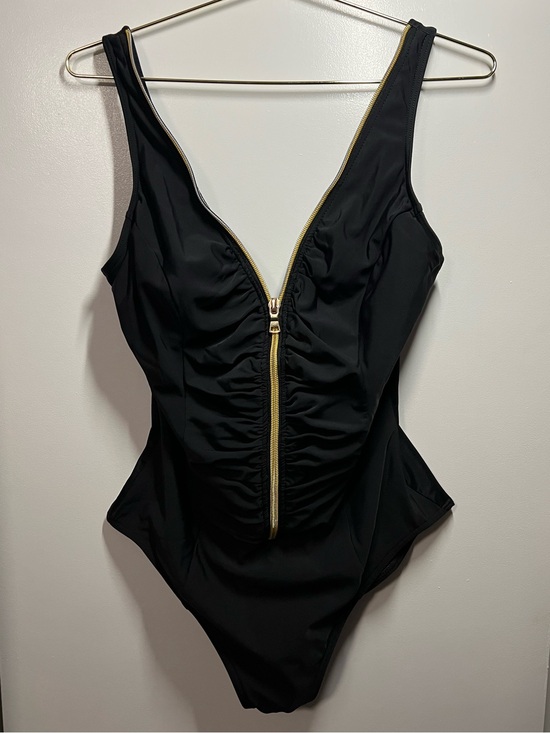 Miraclesuit Other - Miraclesuit Black One-Piece Swimsuit with Gold Accent Zipper - Sexy & Snatched